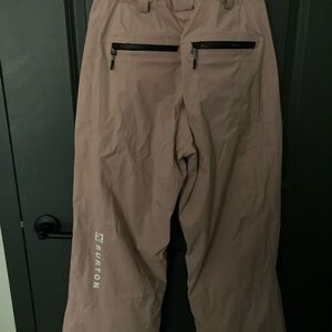 Burton AG Powder Pink Snow Pants with Zippered Pockets
